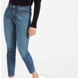 Everlane high-rise skinny jeans, mid-blue, 26